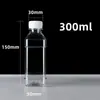 Botella de plástico de 500 ml PET transparente de un catty para vino, aceite, muestra, botella vacía, botella de agua mineral, desechable, sellada con tapa