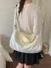 Bolsa de viaje deportiva estilo coreano para viajes cortos para niñas, bolsa de gimnasio de gran capacidad estilo ins, bolsa de lona, bolso de hombro, mochila cruzada