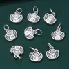 Accesorios de plata de ley lingote de plata de 99 pies colgante de la fortuna vintage esmerilado 3D plata dura material para abalorios hecho a mano DIY joyería