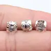 Cuentas Espaciadoras de Plata Antigua de Agujero Grande de 8.1X8.1X7.1Mm 1g, Materiales Populares para Accesorios Europeos y Americanos