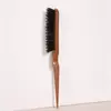 En stock venta al por mayor peluquería cepillo para el cabello de nailon esponjoso peine para rizar el cabello peinado coleta para recogido del cabello peine de estilismo con cola puntiaguda
