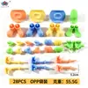 Molde de Argila Colorido em Relevo para Massinha DIY Infantil Conjunto de Ferramentas de Argila com 21 Peças Molde Educacional de Argila Colorida