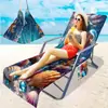 Fornecimento Exclusivo Transfronteiriço de Capas para Cadeiras de Praia de Microfibra, Série Oceano com Impressão Digital 3D, A partir de Uma Peça