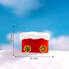 Boneco de Neve de Natal Rena Presente Mini Micro Paisagem Cena de Neve Decoração Pequenos Enfeites Artesanato de Resina Acessórios DIY