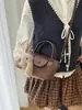 Moda Versátil Transfronteriza 2026 Nuevo Estilo Bolso Pequeño de Hombro Cruzado Estilo Cubo con Diseño de Bloques de Color Bolso de Hombro Cruzado Estilo Cubo