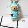 Diseño Original diy accesorios de resina de dibujos animados oso de Navidad oso de fruta pegatina para belleza de teléfono móvil refrigerador accesorios hechos a mano
