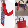 Alças de Bolsa de Seda, Lenços de Seda para Bolsas, Tiras Finas Longas de Luxo para Bolsas de Mão, Enroladores de Alça de Seda de Amora, Fitas de Seda
