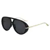 Gafas de sol de aviador de marco grande, a la moda y tendencia, para playa, protección UV, para hombres y mujeres