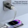 Cargador de Teléfono Móvil USB+2PD Modelo Nuevo Transfronterizo, Adaptador de Carga Rápida de Viaje Multi-Puerto Us/Eu/Uk A+2C