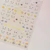 Pegatinas para Uñas Artísticas Suaves y Cerosas Gato Pequeña Expresión Gatito Blanco Pato Lindo Pato Garra de Gato Dulce Colorido Suave Lindo Pegatinas para Uñas