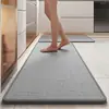 Alfombra de Piso de Lino de Color Sólido Súper Absorbente Transpirable Alfombra Larga de Cocina Felpudo para Entrada Resistente al Desgaste Duradero Felpudo Transfronterizo