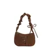 Bolso de Mano de PU de Alta Gama con Lazo de Nicho para Mujer 2026 Invierno Nuevo de Moda Elegante Versátil de Hombro Único, Debajo del Brazo, de Mano