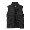 MJ3909 colete outdoor super popular para comércio exterior transfronteiriço, para pesca, modelo novo para homens, multi-bolsos, corte solto para jovens e adultos