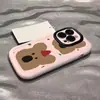 Capa de celular Urso Caqui Fofo adequada para iPhone 16, 17, 14 Pro Max, novo modelo criativo e único para 13 mini