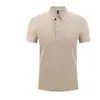 Camisa Polo de Manga Corta para Hombre, Estilo Delgado de Verano, Moderna, Versátil, Cómoda, Casual, de Gama Alta, Camiseta Top con Cuello Ajustado