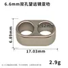 Hebilla ajustable de doble agujero de 5-10 mm, herraje para cordón de teléfono de aleación de zinc, tope de cordón, telescopio metálico de dos vías