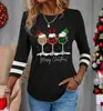 Moletom de Natal Europeu Masculino Gola Redonda Estampa 3D Rena Boneco de Neve Manga Longa Pulôver Outono Inverno Nova Blusa