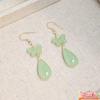 Pendientes pequeños y frescos de circonita galvanizada de 14 quilates con forma de mariposa, gotas de agua, perla y borla, nuevos pendientes chinos de alta gama para mujer.