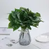 Parede de Plantas Artificiais Parede de Plantas Verdes Flor Folha Verde Combinando Decoração de Parede Folhas Coladas 5 Galhos Folhas de Rosa Verde Folhas de Sobrancelha