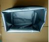 Bolsa con cordón de tela recubierta de plata personalizada grande impermeable bolsa con cordón recubierta de plata forro azul cuerda bolsa de lavandería