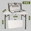 Mesa de Comedor Plegable para Uso Doméstico, Mesa Cuadrada Simple de Mahjong, Mesa Cuadrada Pequeña de Plástico para Apartamento, Mesa y Sillas Cuadradas para Romper Huevos por los Cuatro Lados