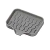 Estante de Almacenamiento con Alfombrilla Drenante en Stock, Soporte para Jabón sin Taladro, Caja de Jabón de Silicona, Estante para Jabón de Baño Estilo Japonés