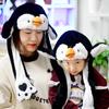 Gorro de Protección para los Oídos de Otoño e Invierno, Gorro Informal Cálido de Pingüino Pequeño, Gorro de Dibujos Animados para Actuaciones Escolares Infantiles, Gorro para Selfies para Mujeres