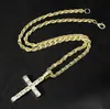 Collar de Hip-Hop Popular Europeo y Americano Transfronterizo Colgante de Cruz Joyería de Personalidad de Moda para Hombre Remate Elegante de Gama Alta