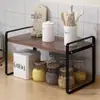Estante de Mesa em Madeira Maciça Pequena Simples para Quarto Sala de Estar Ferro Forjado Rack de Armazenamento Prateleira de Mesa Rack de Armazenamento de Mesa Personalizado