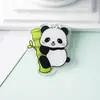Broche de Panda Transparente con Borde de Dibujos Animados de Acrílico Accesorio para Mochila Regalo para Estudiante de Primaria Muñeca Linda Fresca y Dulce