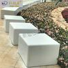 Banqueta cuadrada de cemento para paisaje personalizada, feria, agua, hormigón, asiento de piedra artificial, silla de hormigón para exteriores, ocio
