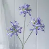 Flores Artificiales para Bodas, Flor de 3 Cabezas del Otro Lado, Venta al por Mayor Transfronteriza, Fotografía de Estilo Antiguo, Flores Decorativas de Capuchina, Flores de Seda