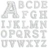 Parches Calientes Termoadhesivos con Letras en Inglés, Accesorios para Joyería DIY, Adornos para Ropa, Parches Blancos de Perlas Artificiales y Pedrería