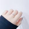 S925 sterling anel de prata casal feminino anel v em forma de nicho de luz de luxo anel aberto Qixi presente amante para namorada
