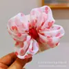 Novo 2023 infantil simples adorno de cabeça laço fio estampado grampo de cabelo menina colorido tridimensional ventilador de Princesa clipe superior
