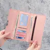2025 Nuevo de Moda Japonés y Coreano Color de Contraste Más Fácil de Combinar Billetera Larga para Mujer 70% de Descuento Hebilla Múltiples Ranuras para Tarjetas Moda Estudiante Billetera para Monedas