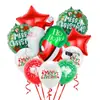 Nuevo juego transfronterizo de Papá Noel, copo de nieve, cascanueces y globos para decoraciones de fiestas navideñas en Nochebuena
