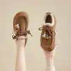 Elegantes Zapatos Individuales de Perlas Estilo Retro Otoño 2026 Cálidos Casuales de Moda Versátiles Retro Suela Gruesa Birkenstock