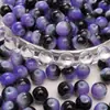 Cuentas Redondas de Vidrio de Proteína Florales de Doble Patrón de 8 mm Cuentas Sueltas Accesorios de Manualidades para Bisutería Materiales para Pulseras Collares