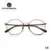 Gafas Muku Clásicas Ligeras Retro Monturas de Gafas Poligonales con Diseño Distintivo Ultraligero y Cómodo para Miopía