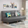 Sofá-cama dobrável para salas pequenas, sofá moderno minimalista de tecido para apartamentos de aluguel, sofá multifuncional com combinação de chaise longue