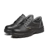 Zapatos de protección laboral para hombre anti-aplastamiento anti-perforación cuatro estaciones resistentes al desgaste ligeros zapatos de seguridad con puntera de acero protección de obra zapatos de trabajo