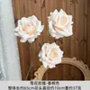 3 Rosas de Floco de Neve Grandes para Decoração de Casamento, Flores Artificiais, Rosas de Diamante para Salão de Casamento, Arranjo de Cascata de Rosas, DIY Feito à Mão