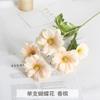 Flor Artificial Sola 6 Cabezas Gardenia Accesorios de Fotografía Decoración de Flores de Mariposa Adornos de Arte de Flores Falsas Guía de Piso para Bodas