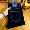 Jeans Negros de Alta Gama Nuevos para Hombre Primavera y Verano, Marca de Moda Cintura Media Elásticos Ajustados Skinny Pantalones Largos Versátiles