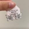 Bailando ~~ pendientes de mariposa de cristal elegantes de lujo ligeros de alta calidad 2023 nuevos pendientes de nicho exquisitos de verano para mujeres