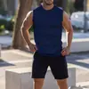 2024 Verão Transfronteiriço Novo Fitness Colete de Listras Verticais Masculino Corrida ao Ar Livre Lazer Esportivo Sem Mangas Trabalhador