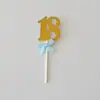 Cartão de bolo de 18 anos cartão mãe bonito bandeira de boa navegação cartão de um ano do bebê plug-in de bolo 2g