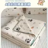 Colcha de Verano de Algodón Tejido de Soya Grado A con Dibujos Animados, Lavable a Máquina, Adecuada para Niños y Estudiantes, Colcha de Verano para Dormitorio con Aire Acondicionado, Colcha Delgada