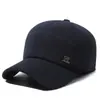 Gorra de invierno para hombre para exteriores, forrada de forro polar y engrosada, con protección para las orejas, gorra tipo pico de pato, adecuada para hombres de mediana edad y mayores, proporcionando calor y protección contra el frío